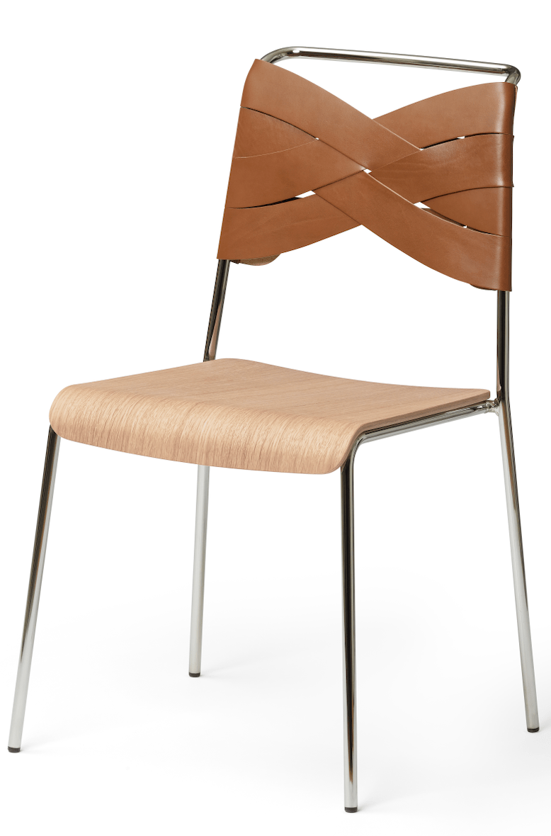 Torso Dining Chair - Design House Stockholm - Chairs - Cognac - Oak/Chrome - HORNE