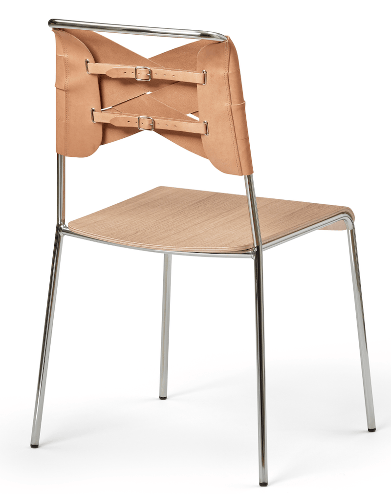Torso Dining Chair - Design House Stockholm - Chairs - Cognac - Oak/Chrome - HORNE