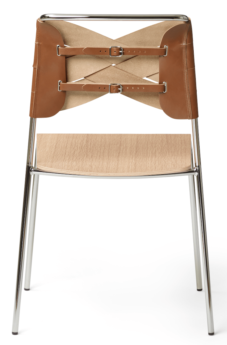 Torso Dining Chair - Design House Stockholm - Chairs - Cognac - Oak/Chrome - HORNE