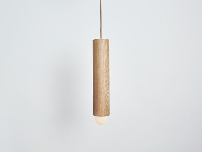 Tower Pendant I - Workstead - Pendants - Natural Oak - Hewn Brass - Cord - HORNE