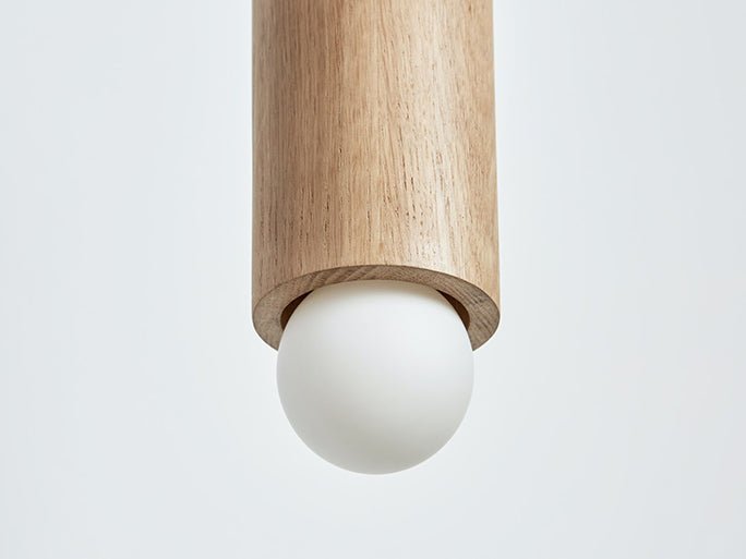 Tower Pendant I - Workstead - Pendants - Natural Oak - Hewn Brass - Cord - HORNE