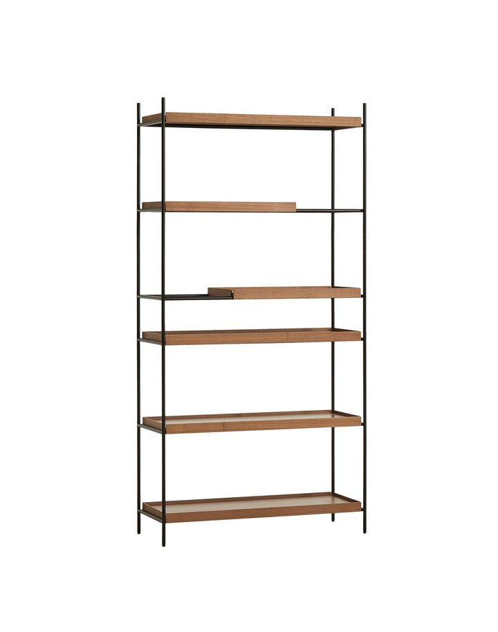 Tray Shelf - High - Woud - Shelving - 2 Short Walnut + 4 Wide Walnut - HORNE