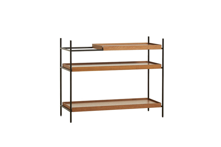 Tray Shelf - Low - Woud - Shelving - 1 Short Walnut + 2 Wide Walnut - HORNE