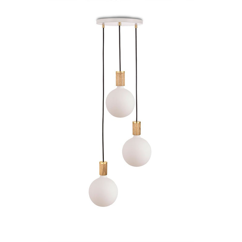 Triple Pendant - Tala - Black - Brass - Sphere IV - HORNE