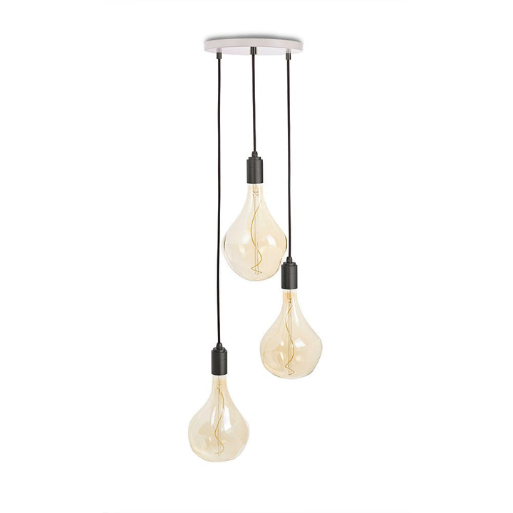 Triple Pendant - Tala - White - Graphite - Voronoi II - HORNE