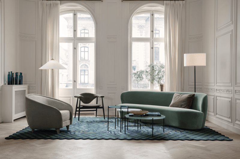 TS Coffee Table Round Ø 31.5 - Polished Steel - Gubi - Tables + Desks - Black Marquina Marble - HORNE