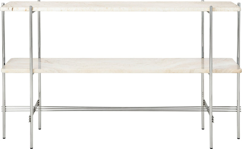 TS Console - 2 Racks - Polished Steel - Gubi - Tables + Desks - Black Marquina Marble - HORNE