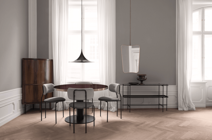TS Console - 2 Racks - Polished Steel - Gubi - Tables + Desks - Neutral White Travertine - HORNE
