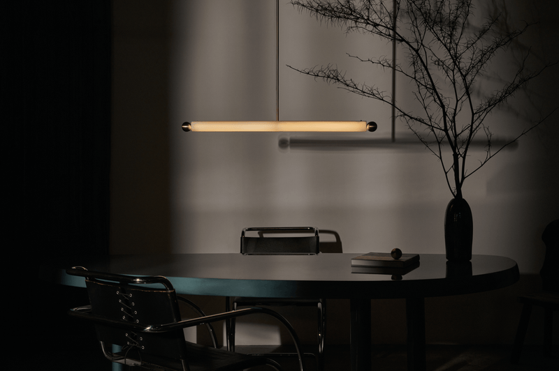 Tube Pendant XL - Workstead - Pendants - Hewn Brass - HORNE