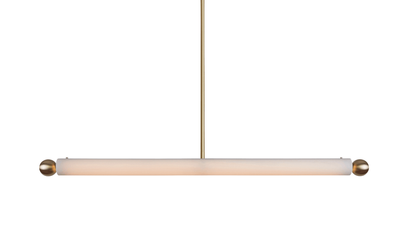 Tube Pendant XL - Workstead - Pendants - Hewn Brass - HORNE