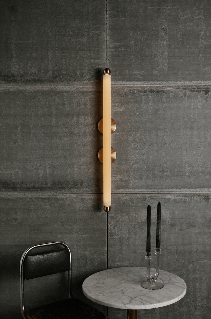 Tube Sconce XL - Workstead - Wall Sconces - Hewn Brass - HORNE