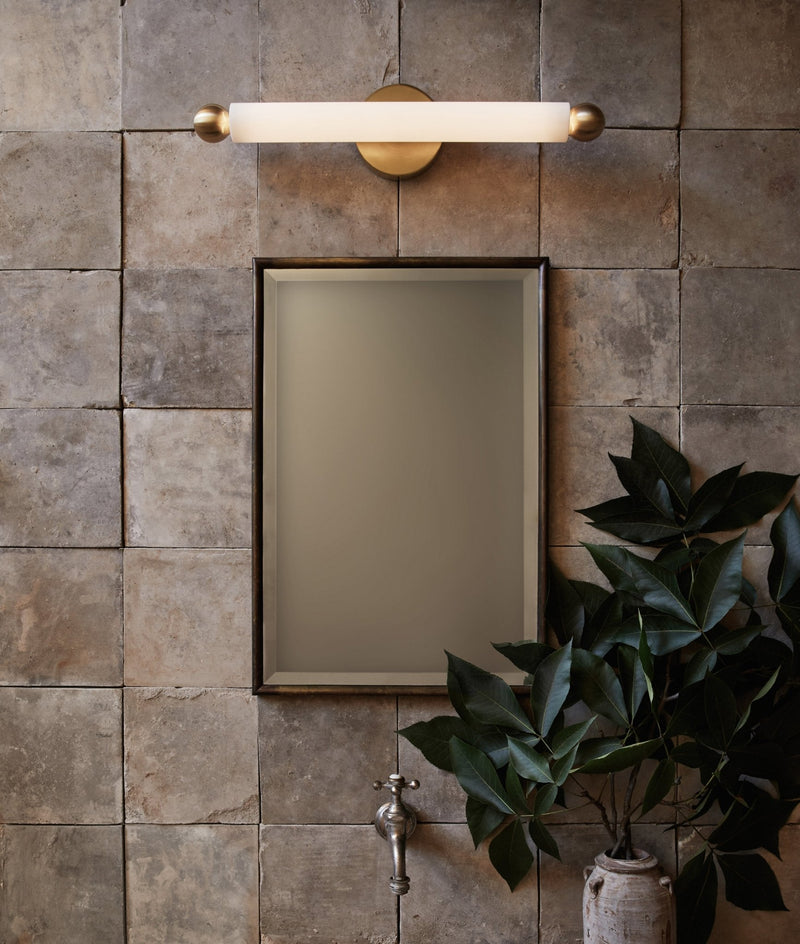 Tube Sconce/Flush Mount - Workstead - Wall Sconces - Hewn Brass - HORNE