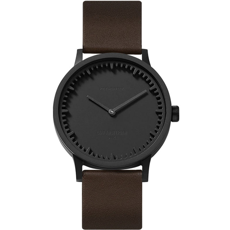 Tube Watch T32 - Leff Amsterdam - Clocks + Watches - Black Face - Black Leather Strap - HORNE