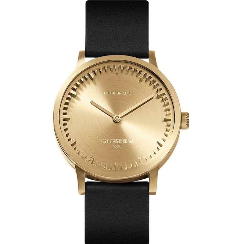 Tube Watch T32 - Leff Amsterdam - Clocks + Watches - Black Face - Black Leather Strap - HORNE