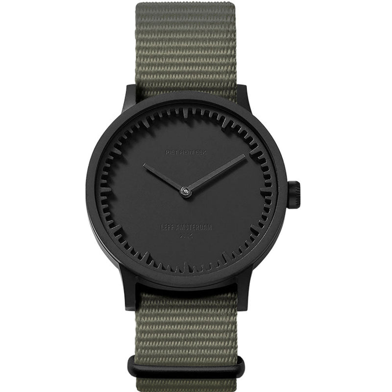 Tube Watch T32 - Leff Amsterdam - Clocks + Watches - Black Face - Black Leather Strap - HORNE