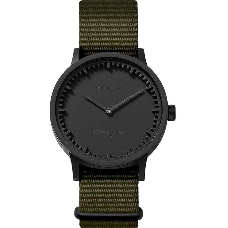 Tube Watch T32 - Leff Amsterdam - Clocks + Watches - Black Face - Black Leather Strap - HORNE