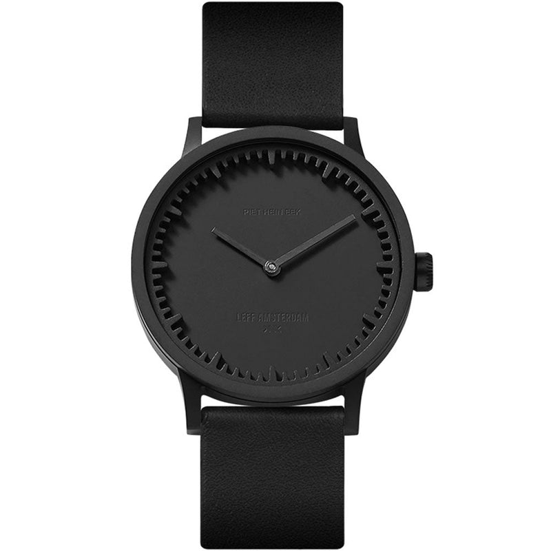 Tube Watch T32 - Leff Amsterdam - Clocks + Watches - Black Face - Black Leather Strap - HORNE