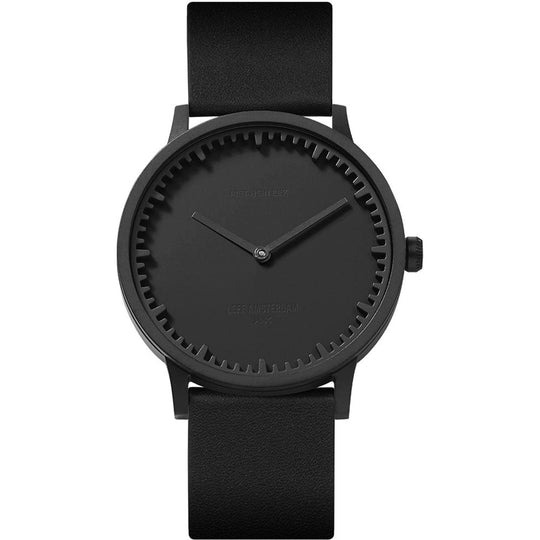 Tube Watch T40 - Leff Amsterdam - Clocks + Watches - Black Face - Black Leather Strap - HORNE