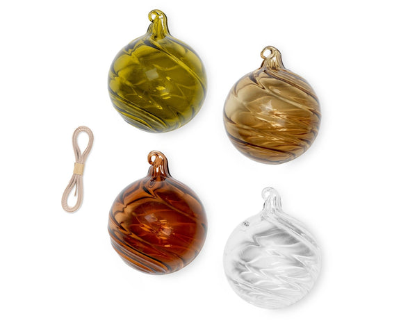Twirl Ornaments - Set of 4