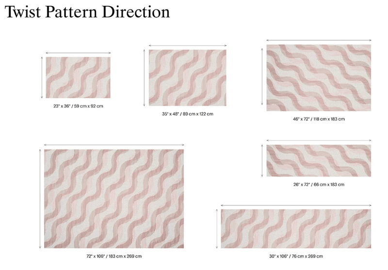 Twist Floor Mat - Chilewich - Rugs - Small - Magnolia - HORNE