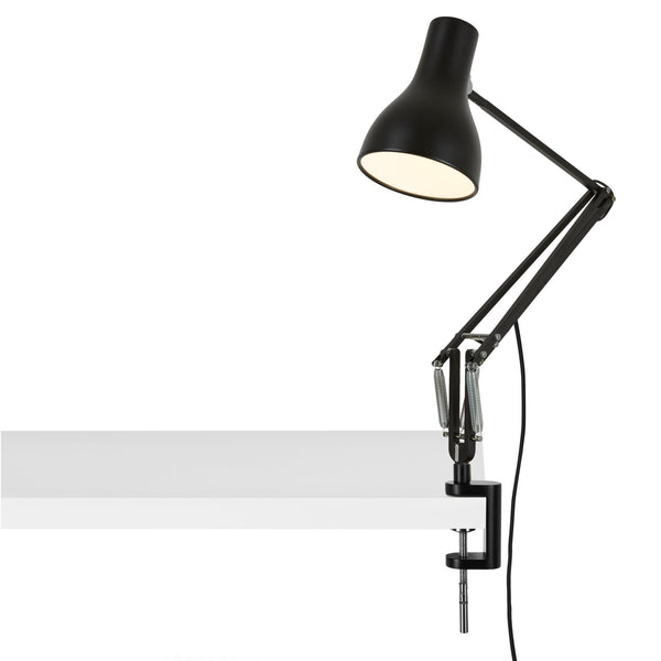 Type 75 Desk Lamp - Clamp Base - Anglepoise - Table + Task - Jet Black - HORNE
