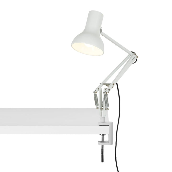 Type 75 Mini Desk Clamp Lamp - Anglepoise - Table + Task - Alpine White - HORNE
