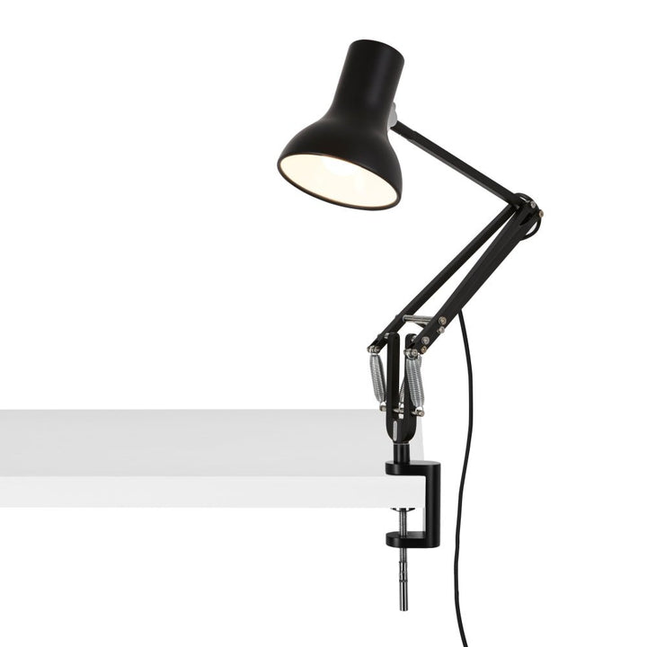 Type 75 Mini Desk Clamp Lamp - Anglepoise - Table + Task - Jet Black - HORNE