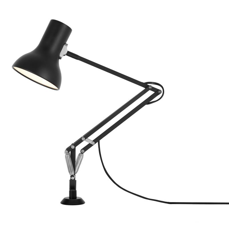 Type 75 Mini Lamp with Desk Insert - Anglepoise - Table + Task - Slate Grey - HORNE