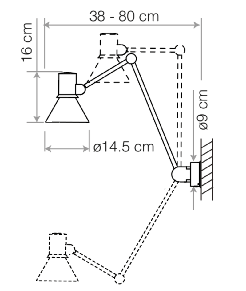 Type 80 W3 Wall Light - Anglepoise - Wall Sconces - HORNE