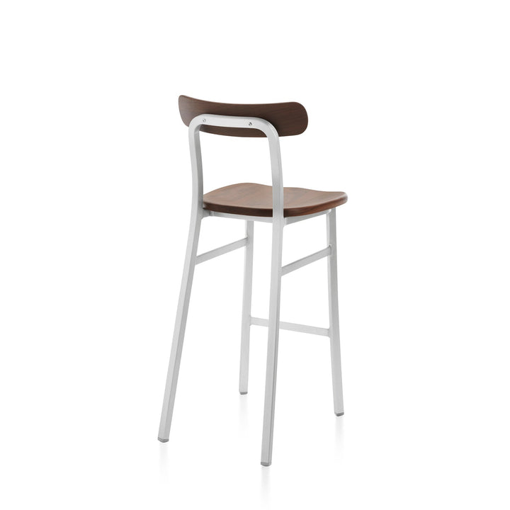 Utility Bar Stool - Emeco - Stools + Benches + Ottomans - Hand Brushed - Walnut - HORNE