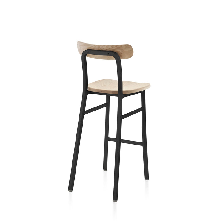 Utility Bar Stool - Emeco - Stools + Benches + Ottomans - Powder Coated Black - Ash - HORNE