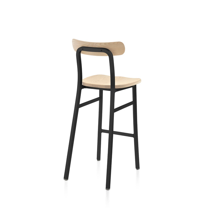 Utility Bar Stool - Emeco - Stools + Benches + Ottomans - Powder Coated Black - Accoya - HORNE