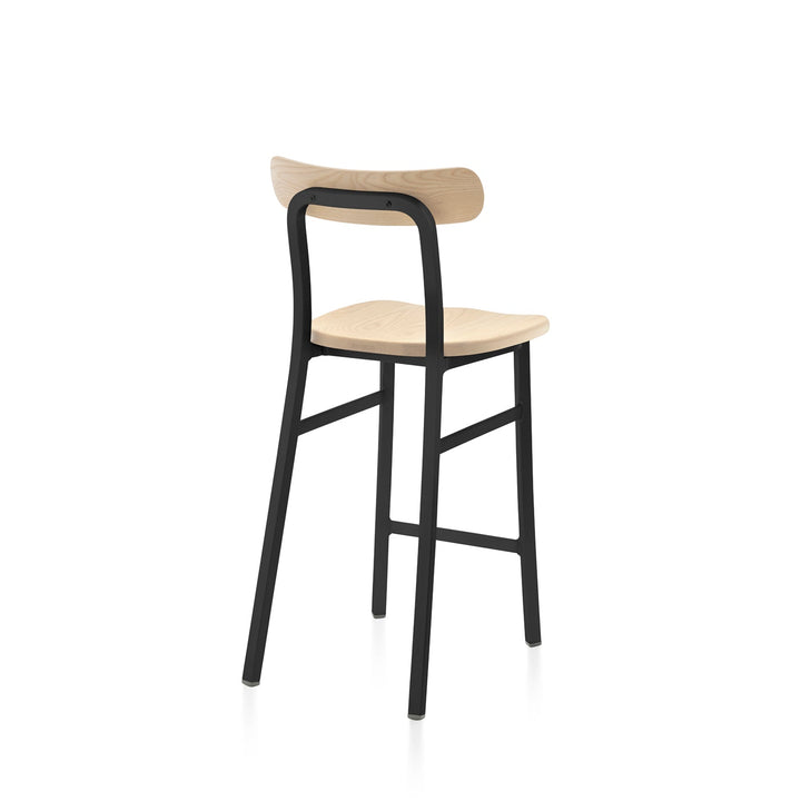 Utility Counter Stool - Emeco - Stools + Benches + Ottomans - Powder Coated Black - Accoya - HORNE