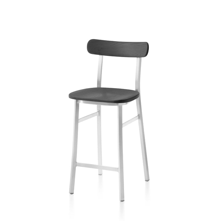 Utility Counter Stool - Emeco - Stools + Benches + Ottomans - Hand Brushed - Dark Ash - HORNE
