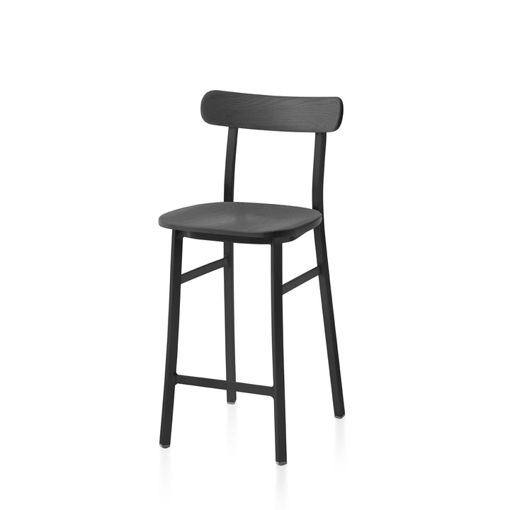 Utility Counter Stool - Emeco - Stools + Benches + Ottomans - Powder Coated Black - Ash - HORNE