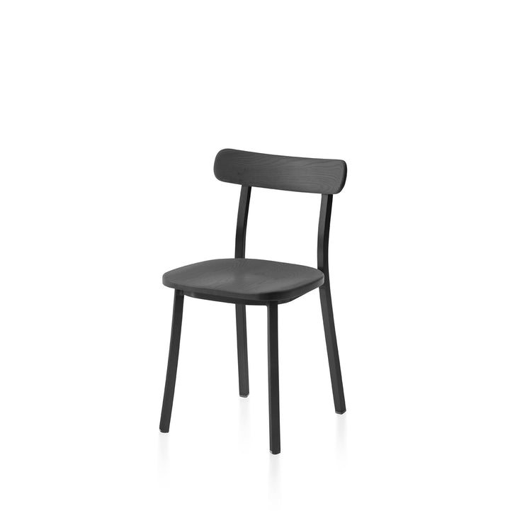 Utility Side Chair - Emeco - Chairs - Powder Coated Black - Dark Ash - HORNE