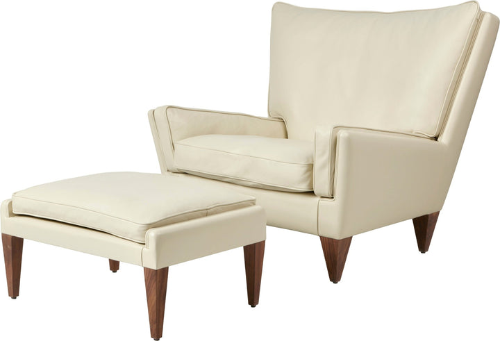 V11 Ottoman - Gubi - Stools + Benches + Ottomans - Gubi Smooth Cream Leather - HORNE