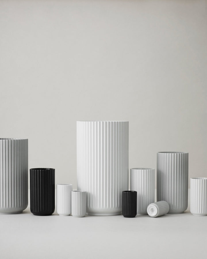 Vase - White - Lyngby - Vases - 12.2" x 6.9" - HORNE