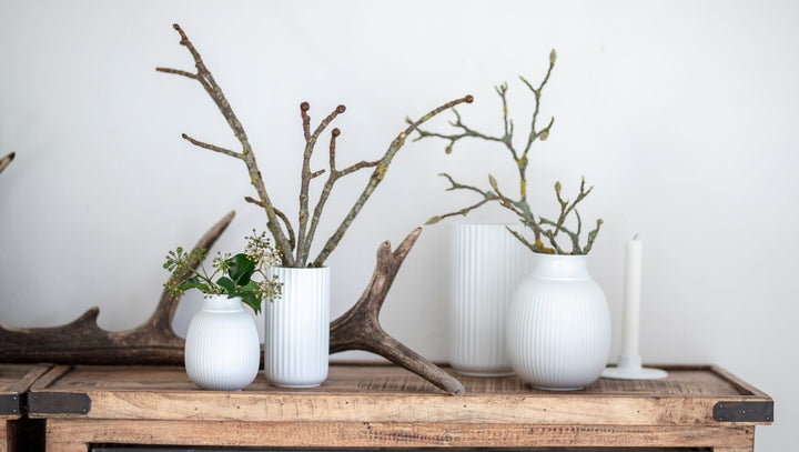 Vase - White - Lyngby - Vases - 12.2" x 6.9" - HORNE