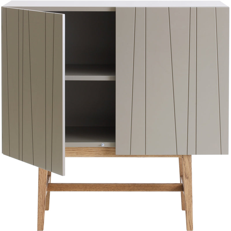 Vass V60:90 Cabinet 2 Doors - Stand Base - Asplund - Sideboards + Cabinets - Black Walnut Oak(P4) - White - 15 - HORNE