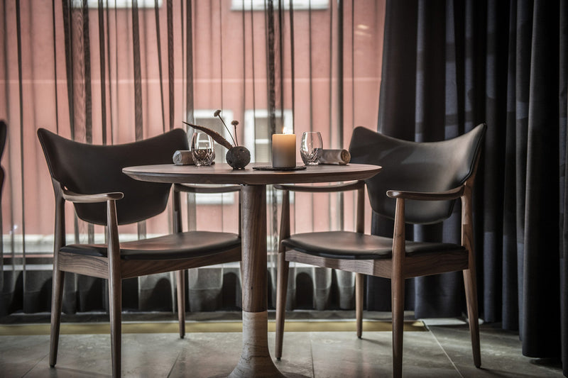 Veng Armchair - Eikund - Chairs - Textile Blackened Blue - White Oiled Oak - HORNE