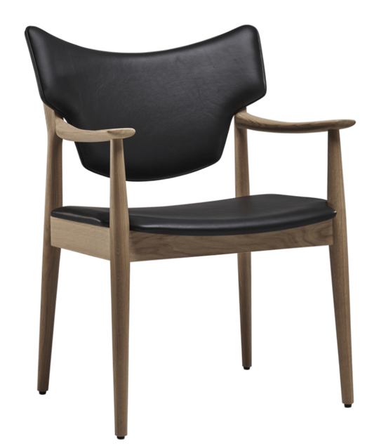Veng Armchair - Eikund - Chairs - Textile Blackened Blue - White Oiled Oak - HORNE