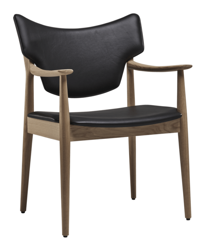 Veng Armchair - Eikund - Chairs - Textile Blackened Blue - White Oiled Oak - HORNE