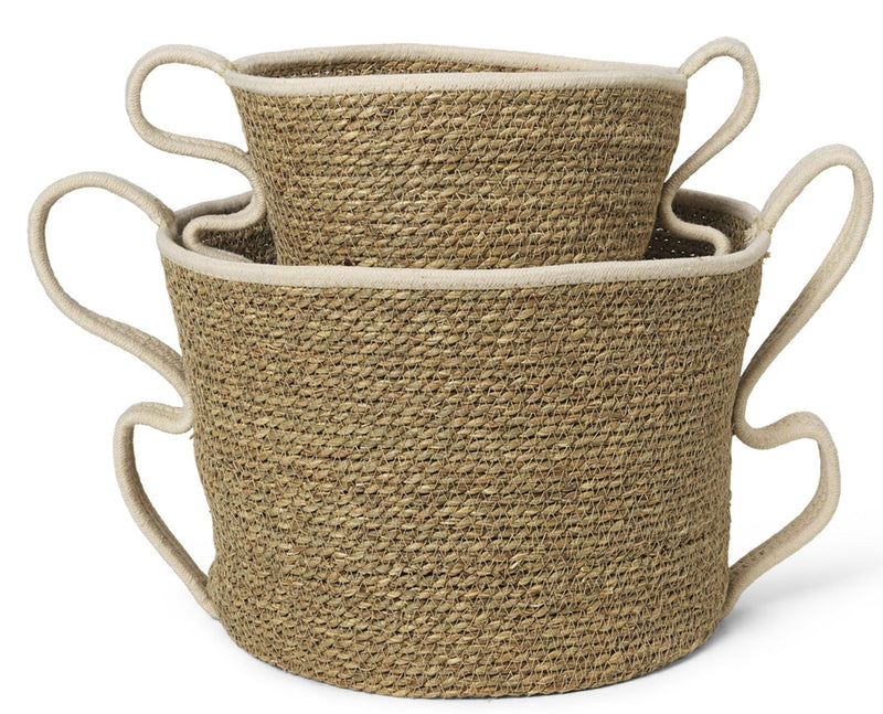 Verso Baskets - Set of 2 - Ferm Living - Storage + Organization - Off - White - HORNE