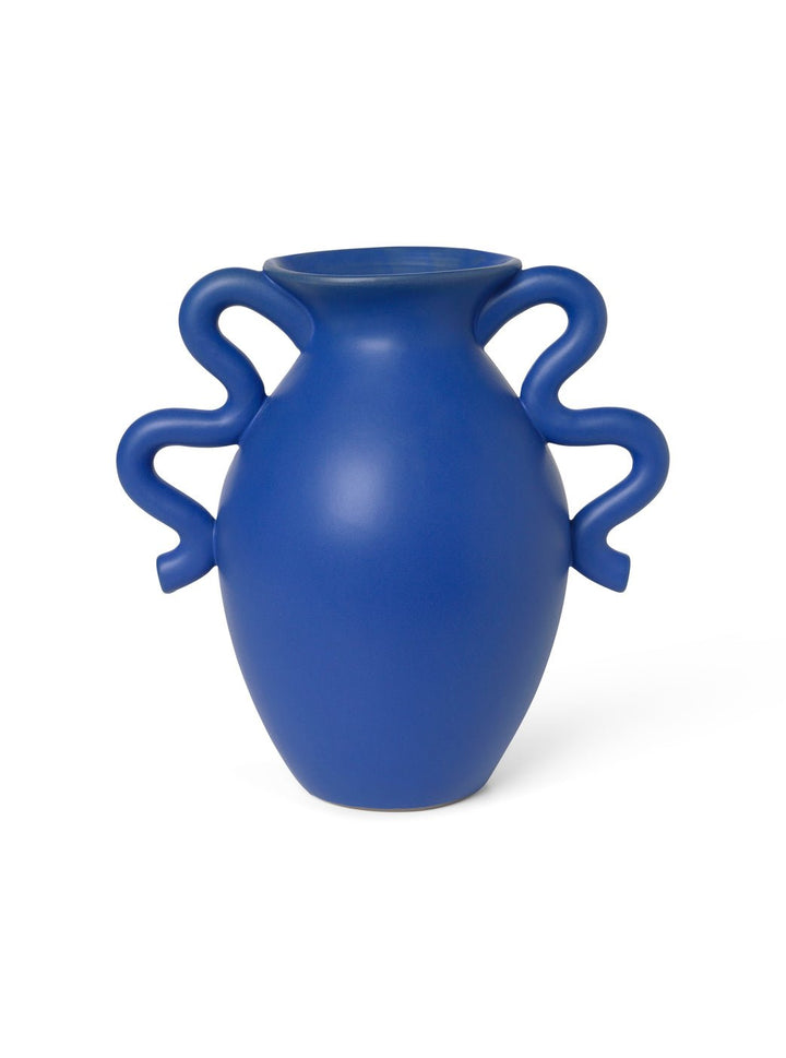 Verso Table Vase - Ferm Living - Vases - Bright Blue - HORNE