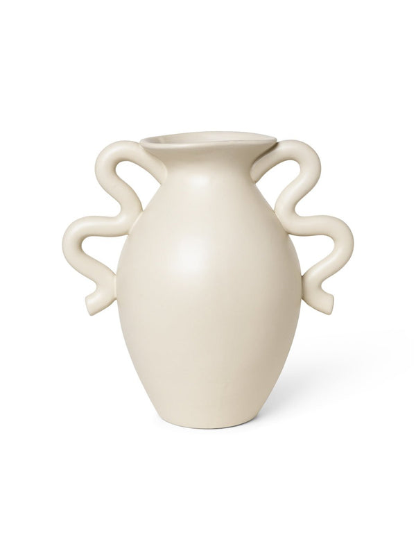 Verso Table Vase - Ferm Living - Vases - Cream - HORNE