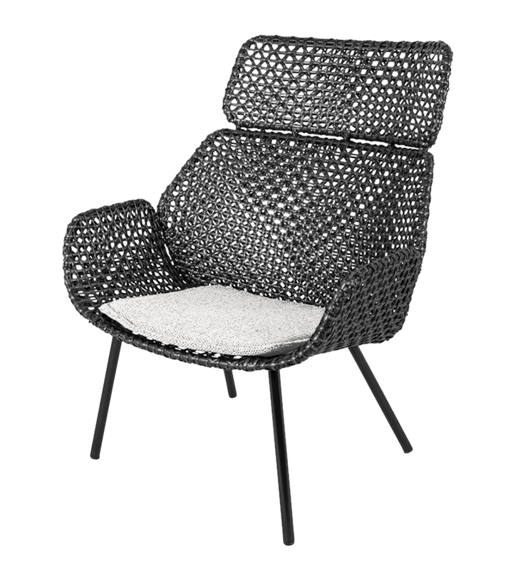 Vibe Highback Chair - Cane Line - Outdoor Furniture - Light Brown Wove - HORNE