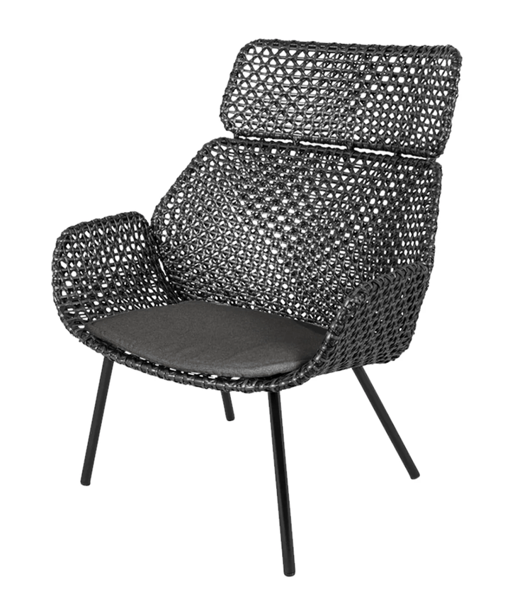 Vibe Highback Chair - Cane Line - Outdoor Furniture - Black Natté - HORNE