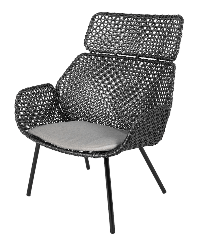 Vibe Highback Chair - Cane Line - Outdoor Furniture - Taupe Natté - HORNE