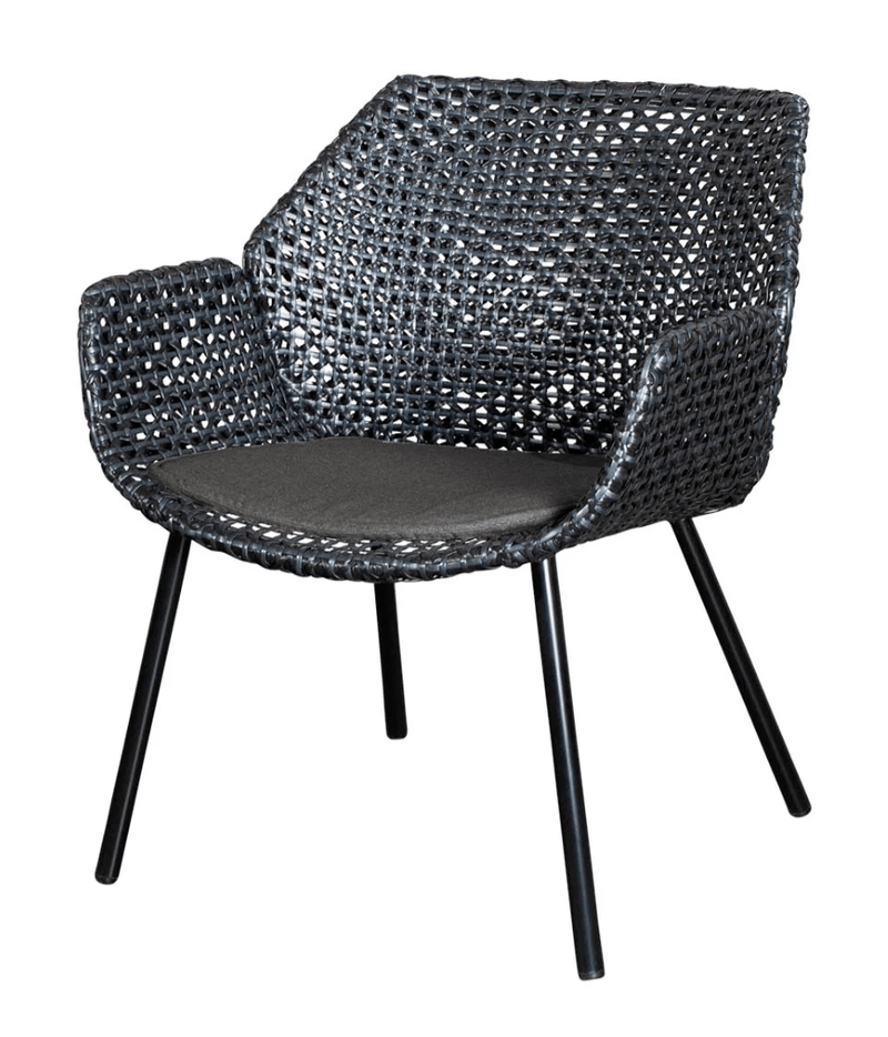Vibe Lounge Chair - Cane Line - Outdoor Furniture - Black / Graphite - No Cushion - HORNE